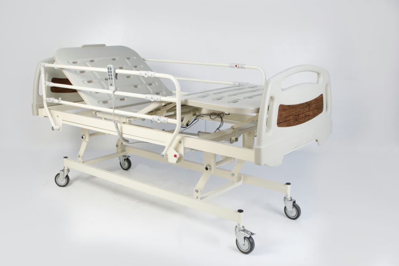تخت بستری بیمار مدل چهار شکن الکتریکی با تنظیم ارتفاع